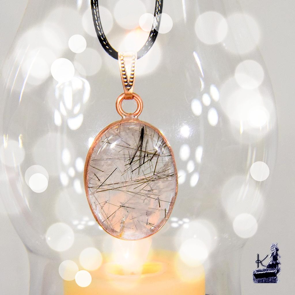 Pendentif Jana - quartz rutile serti cuivre – Image 5