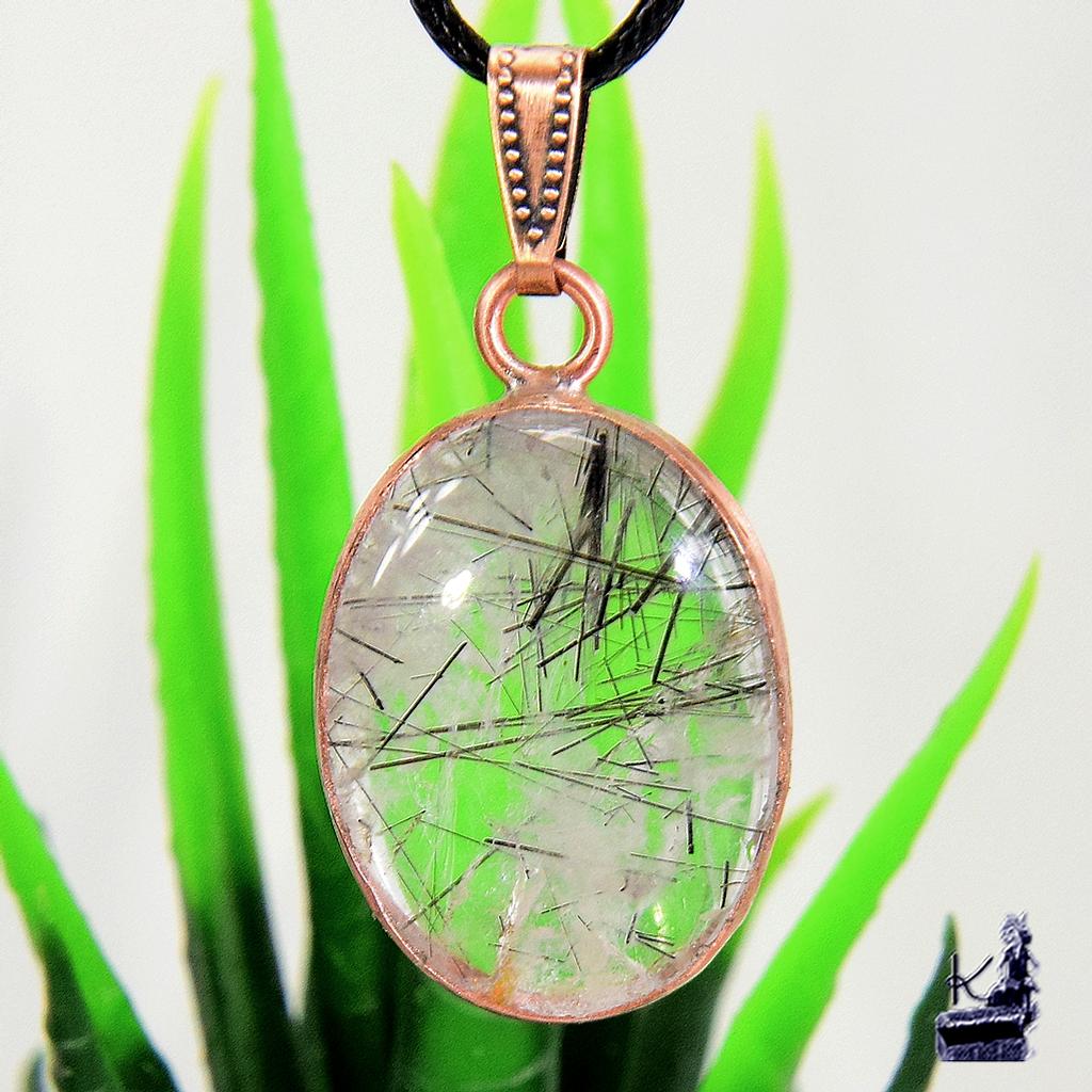 Pendentif Jana - quartz rutile serti cuivre – Image 3