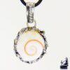 Pendentif Shiva - oeil de sainte lucie sertie étain