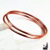 lot de 2 bracelets jonc en cuivre naturel