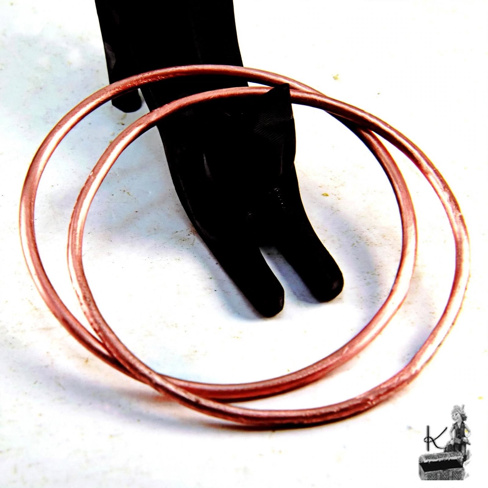 Bracelet Jonc Pola - cuivre naturel (lot de 2 ) – Image 5