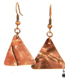 Boucles d'oreille en cuivre naturel Natane