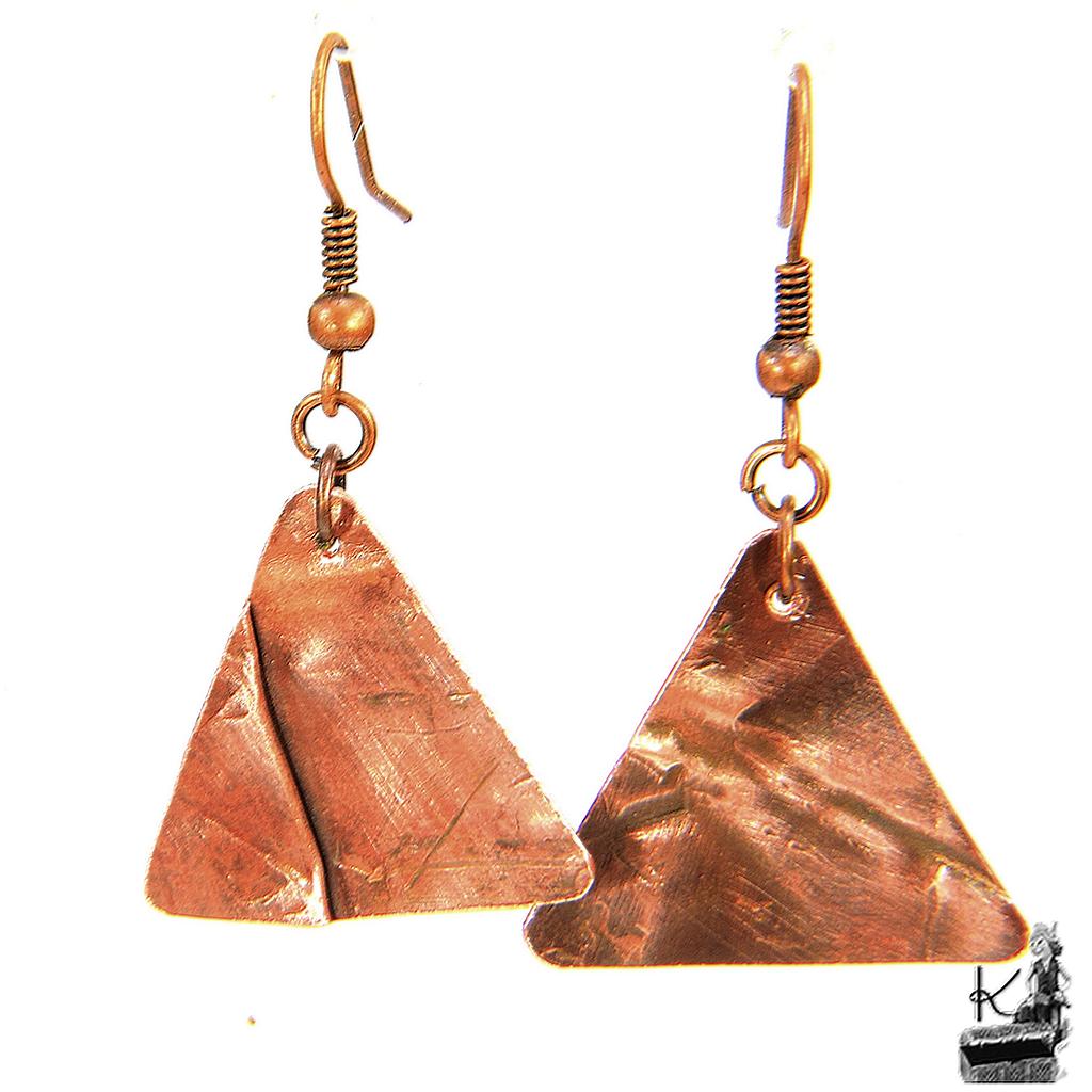 Boucles d'oreille en cuivre naturel Natane