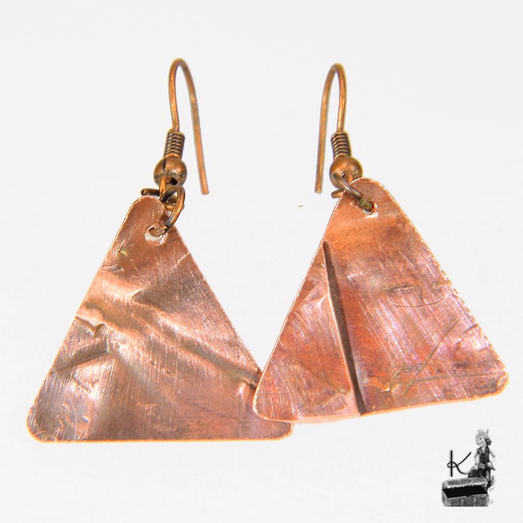 Boucles d'oreille Natane - cuivre naturel – Image 3