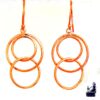 Boucles d'oreille Wapi en cuivre naturel
