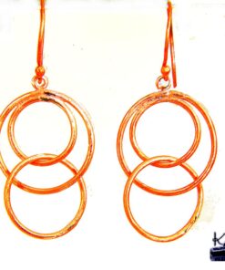 Boucles d'oreille Wapi en cuivre naturel