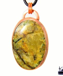 Pendentif Myrta en tourmaline et cuivre