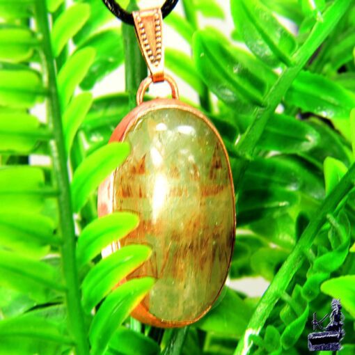 Pendentif Aster - cacoxénite sertie cuivre – Image 4