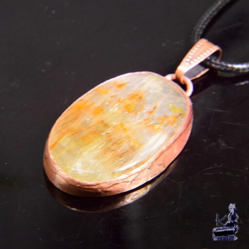 Pendentif Aster - cacoxénite sertie cuivre – Image 3