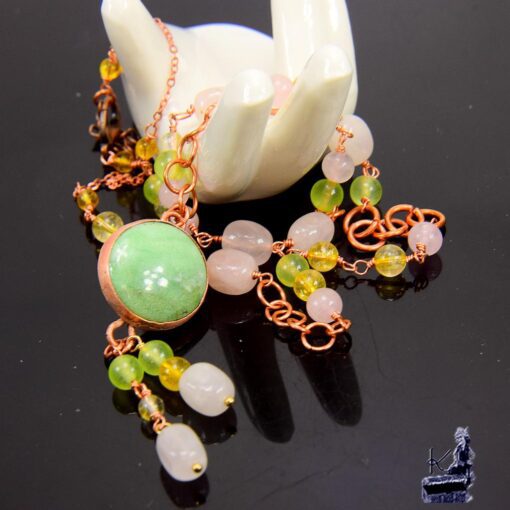 Collier Candice - cuivre et Chrysoprase – Image 7