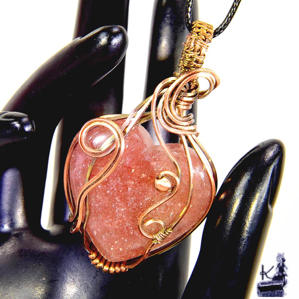 Pendentif Asta - quartz fraise wire wrapped – Image 6