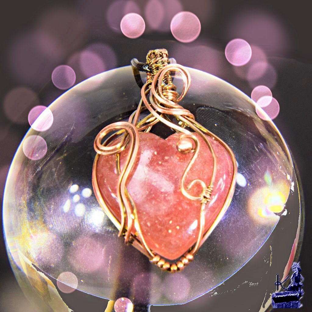 Pendentif Asta - quartz fraise wire wrapped – Image 2