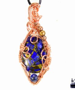 Pendentif Tali - lapis lazuli wire wrapped