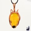 Pendentif Leif - septaria wire wrapped avec du fil de cuivre naturel