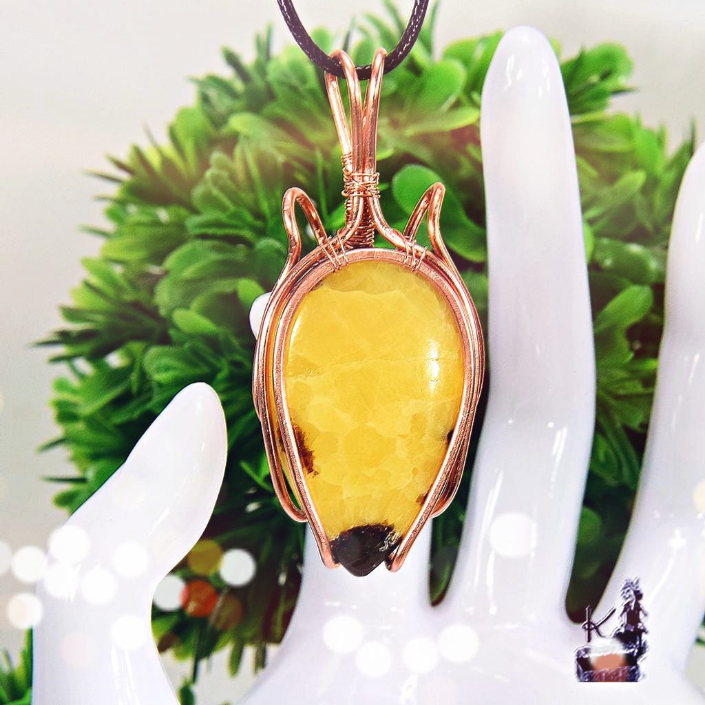 Pendentif Leif - septaria wire wrapped – Image 3