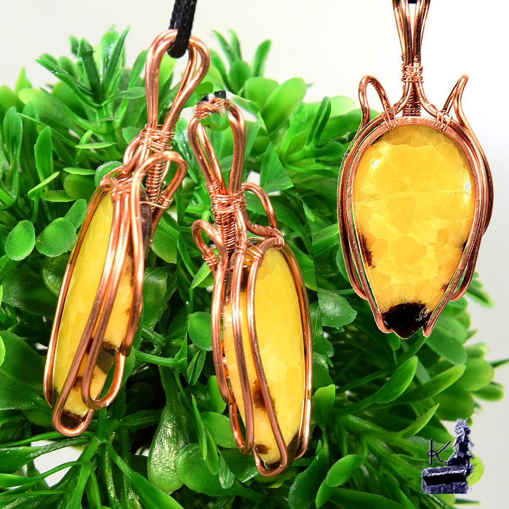Pendentif Leif - septaria wire wrapped – Image 4