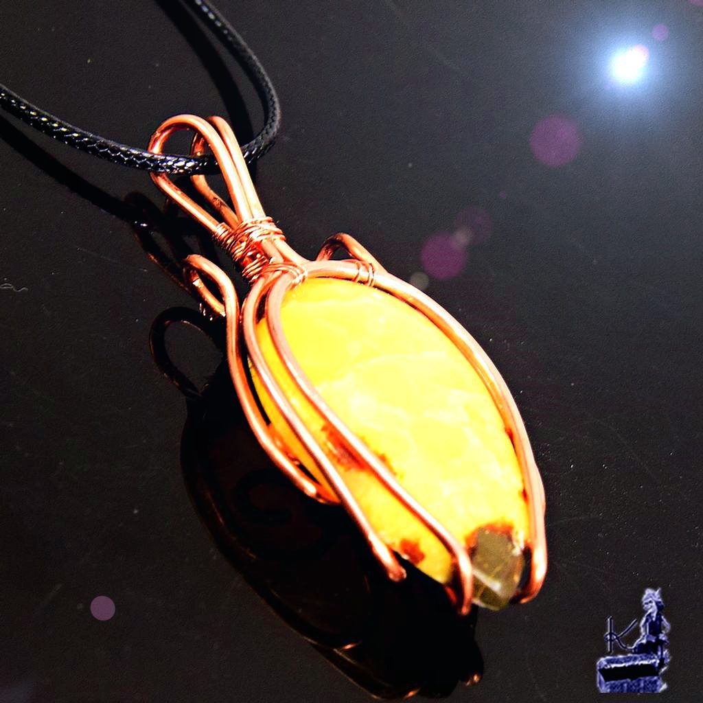 Pendentif Leif - septaria wire wrapped – Image 6