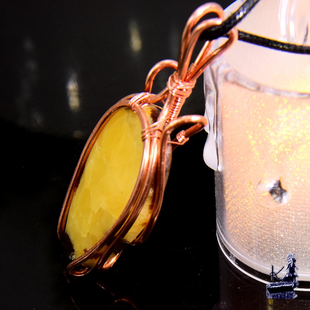 Pendentif Leif - septaria wire wrapped – Image 7