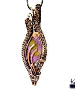 Pendentif Youna - atlantisite wire wrapped