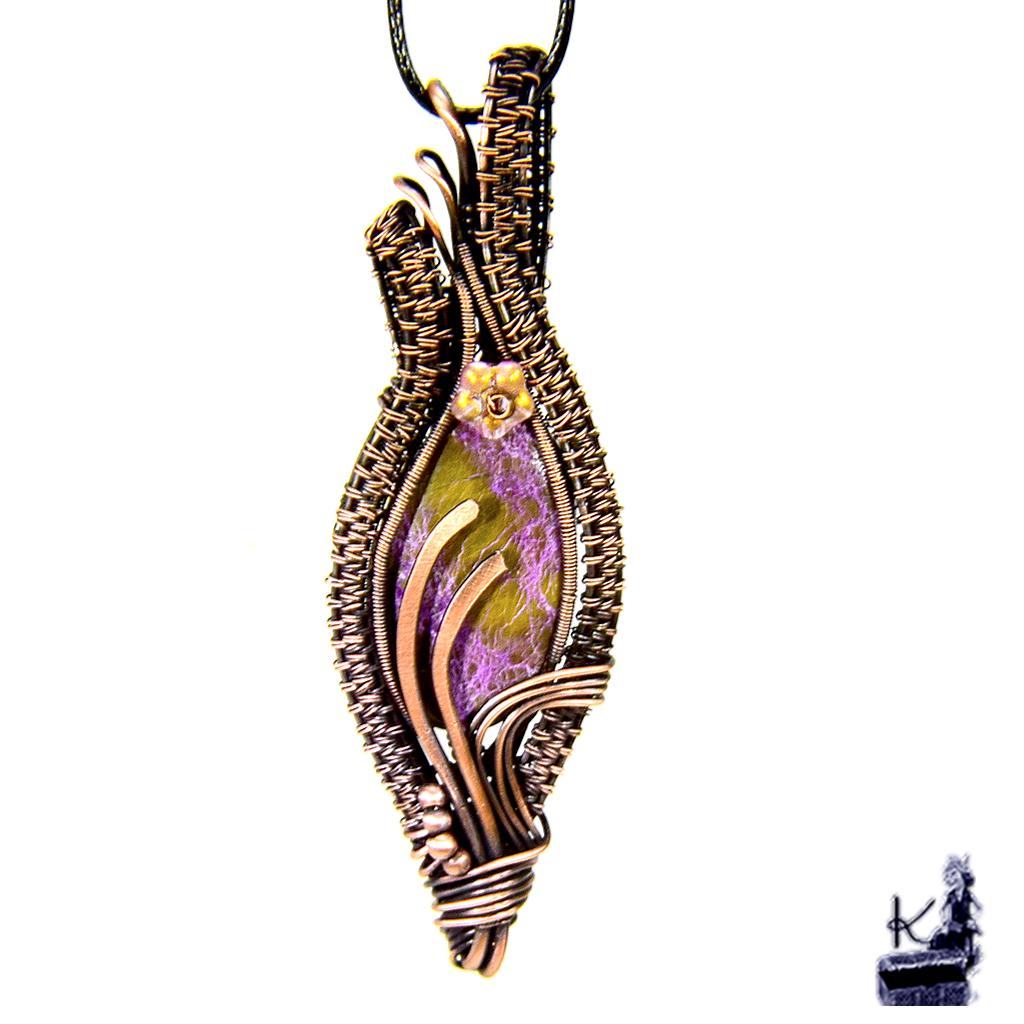 Pendentif Youna - atlantisite wire wrapped