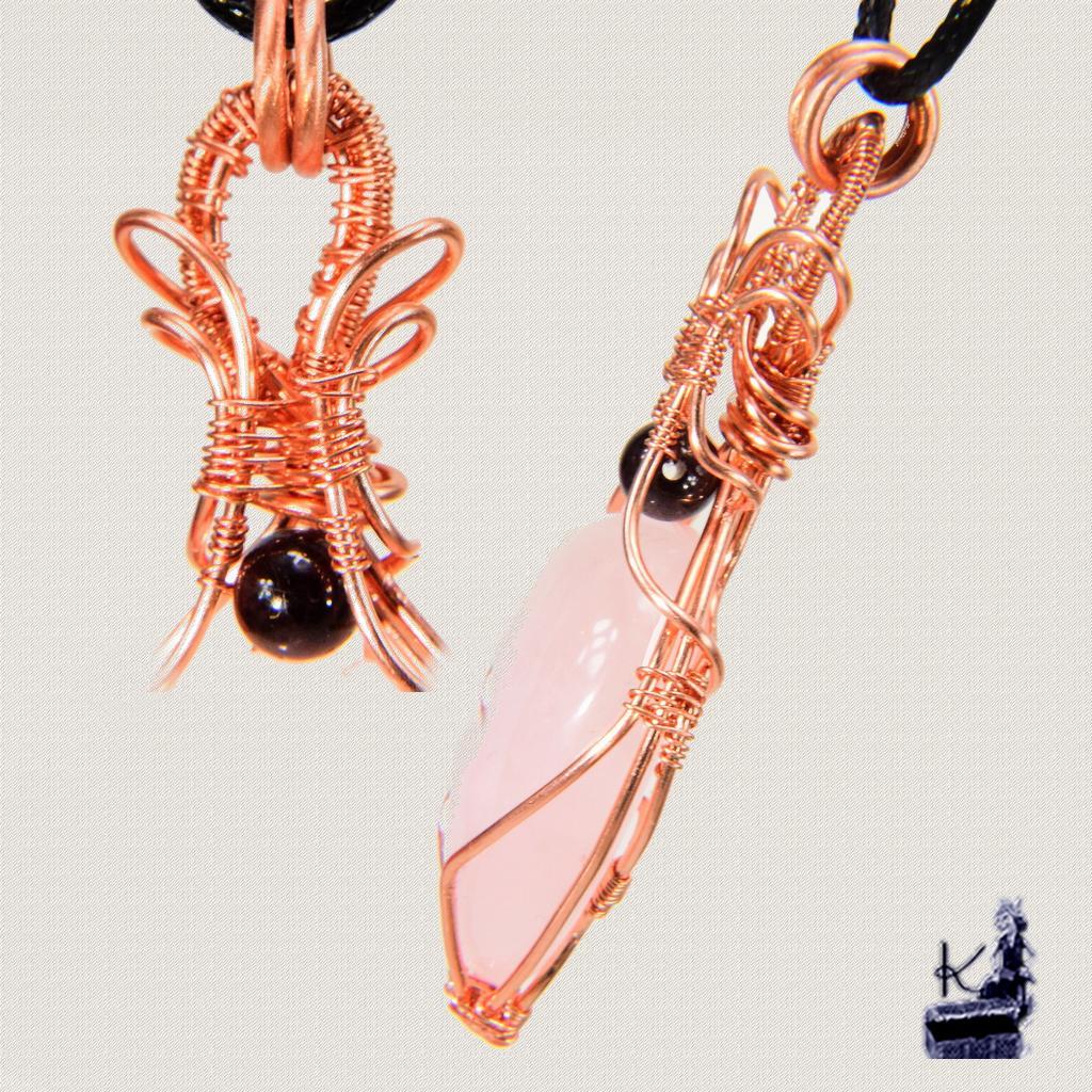 Pendentif Resba - quartz rose wire wrapped – Image 7