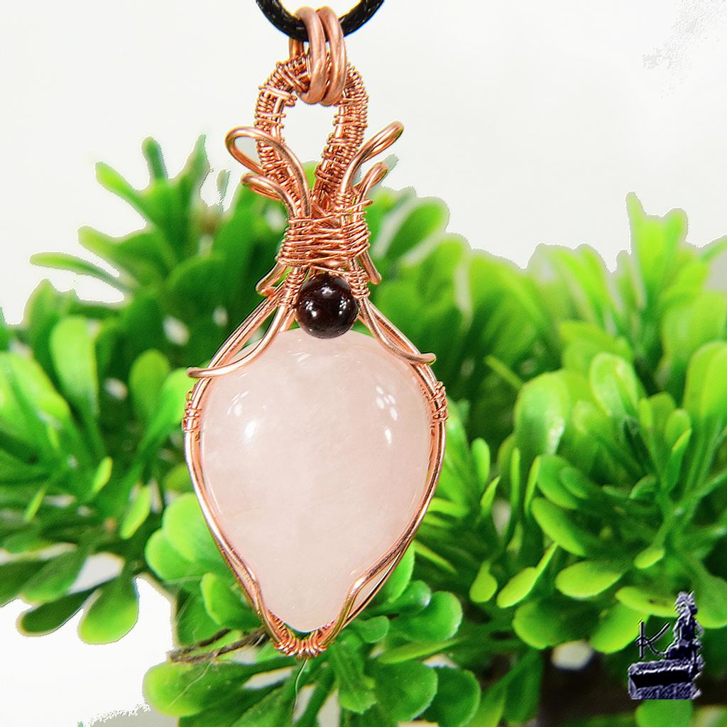Pendentif Resba - quartz rose wire wrapped – Image 6