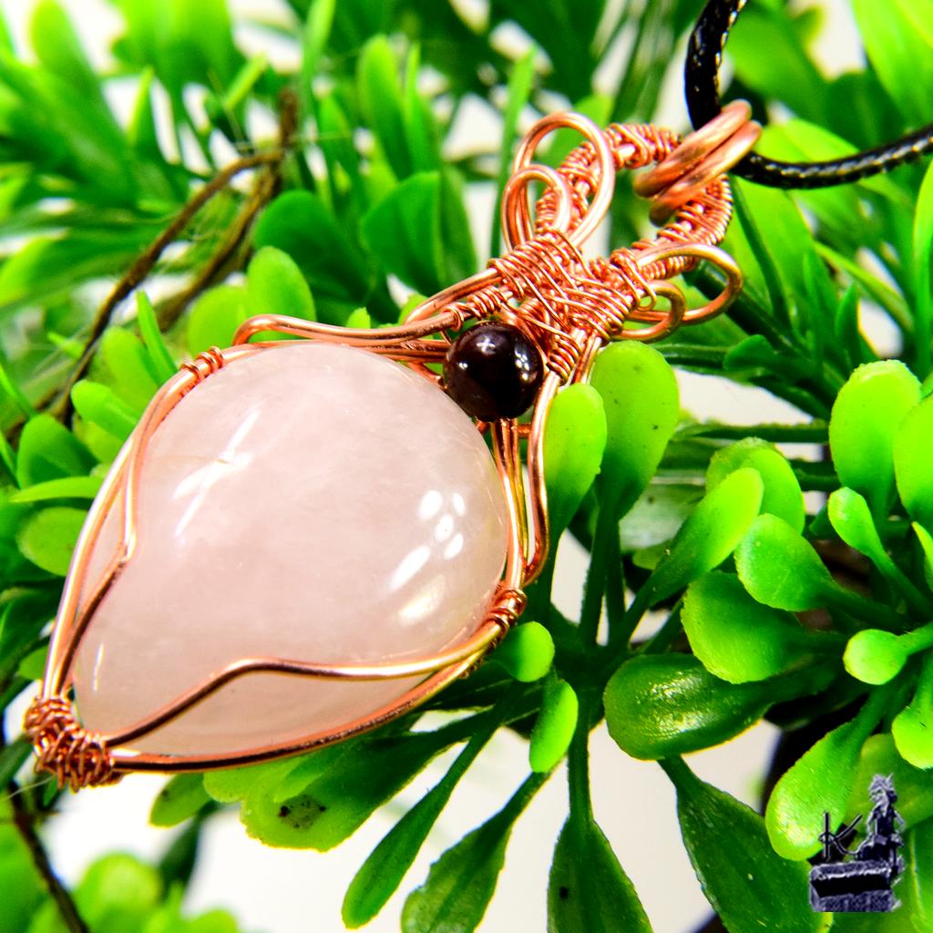 Pendentif Resba - quartz rose wire wrapped – Image 4