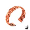 Bracelet jonc artisanal Hilde en cuivre naturel tressé de 15 brins, création unique du Trésor des Korriganes.