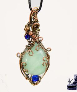Pendentif Thola en hémimorphite wire wrapped