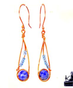 Boucles d'oreille Elion avec lapis lazuli