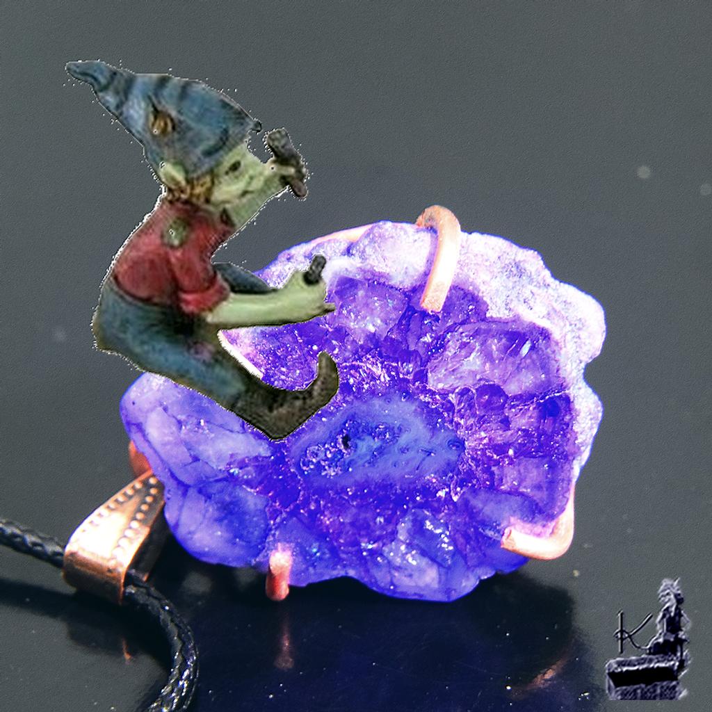 Réservé : Pendentif Argane - druzy agate – Image 3