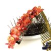 Barrette Dua avec perles rocailles en cornaline