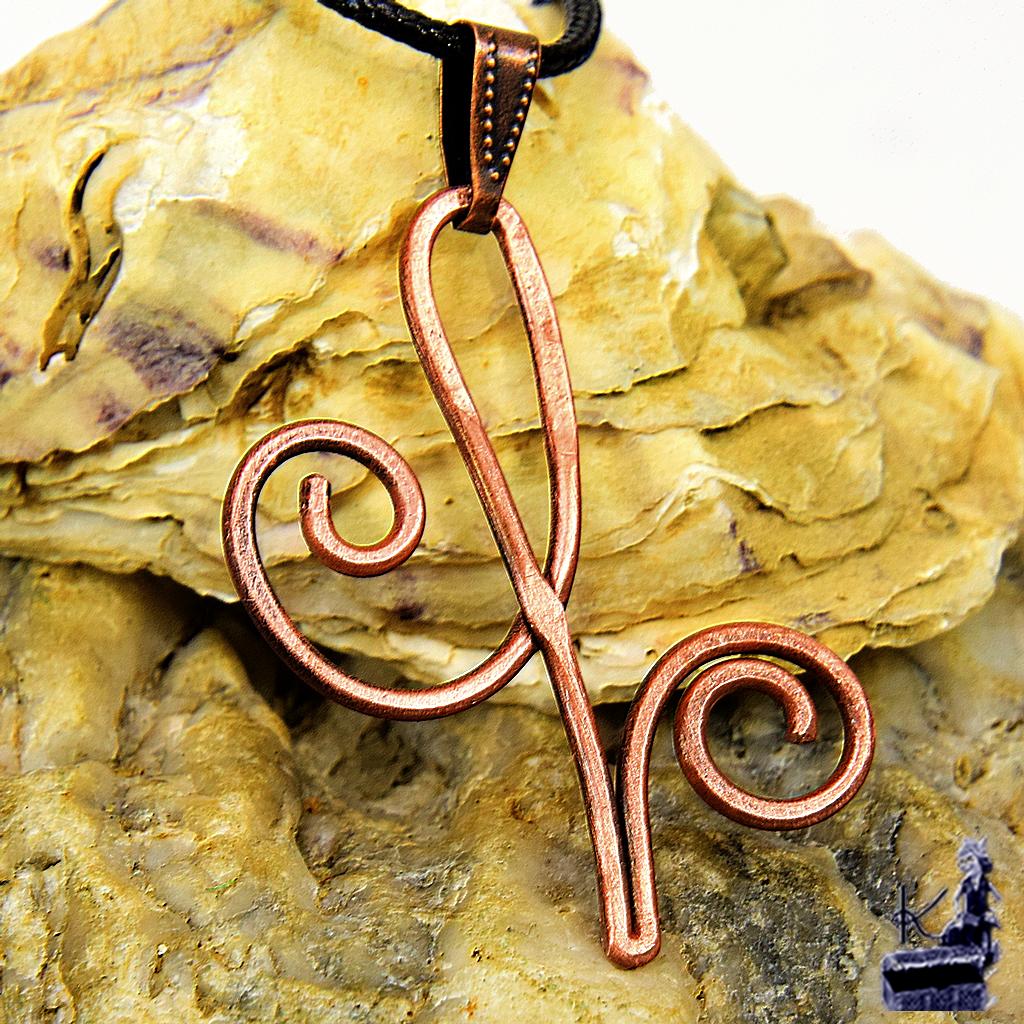 Pendentif Zibu "Asani" ( bonheur ) en cuivre naturel – Image 2