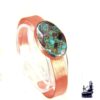 Bracelet manchette Mades en cuivre avec son cabochon en crysocolle