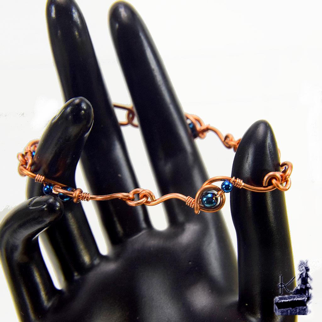 Bracelet Nastya - cuivre naturel et hématite – Image 2