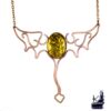 Collier Shenron en cuivre et verre dichroïque