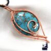 Pendentif Alanie en cuivre et turquoise magnesite