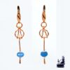 Boucles d'oreille Dealana avec des perles en aigue-marine