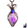 Pendentif Denez en cuivre avec son améthyste