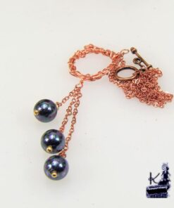 Collier Deneza - nacre noire et cuivre – Image 5
