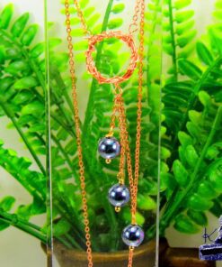 Collier Deneza - nacre noire et cuivre – Image 6