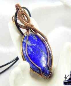 Pendentif Telia en cuivre avec lapis lazuli