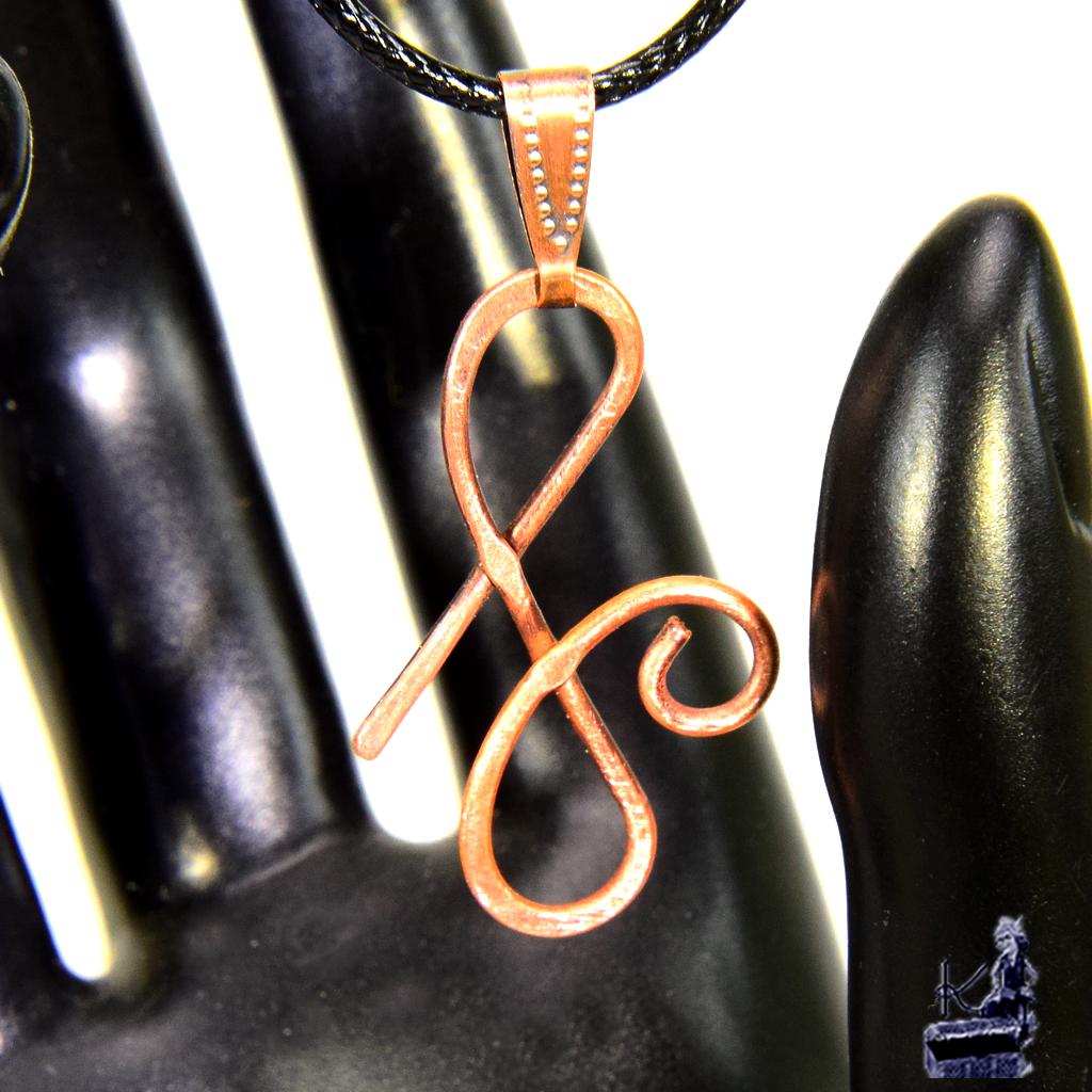 Pendentif Zibu "Komida" ( liberté ) en cuivre naturel – Image 2