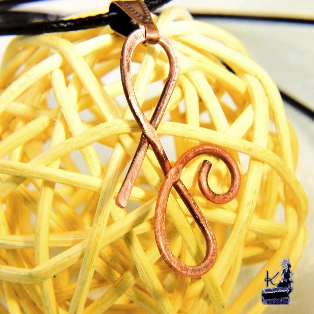 Pendentif Zibu "Komida" ( liberté ) en cuivre naturel – Image 3