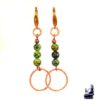 Boucles d'oreille Arzula en cuivre avec de la turquoise africaine