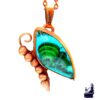 Papillon en cuivre avec chrysocolle malachite