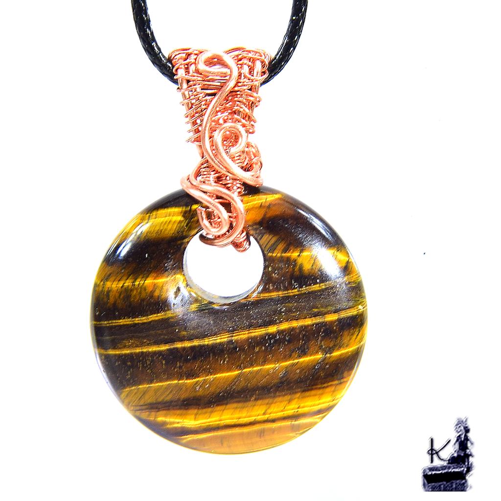 Pendentif Kemo - oeil de tigre