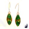 Boucles d'oreille Leotie en cuivre et agate mousse aventurine