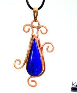Pendentif Salve - lapis lazuli et cuivre