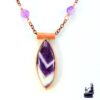Collier Jinx an cuivre et amethyste chevron